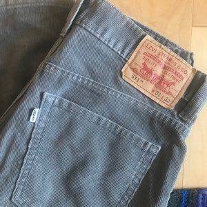 LEVI'S 511 Grey Corduroy Jeans